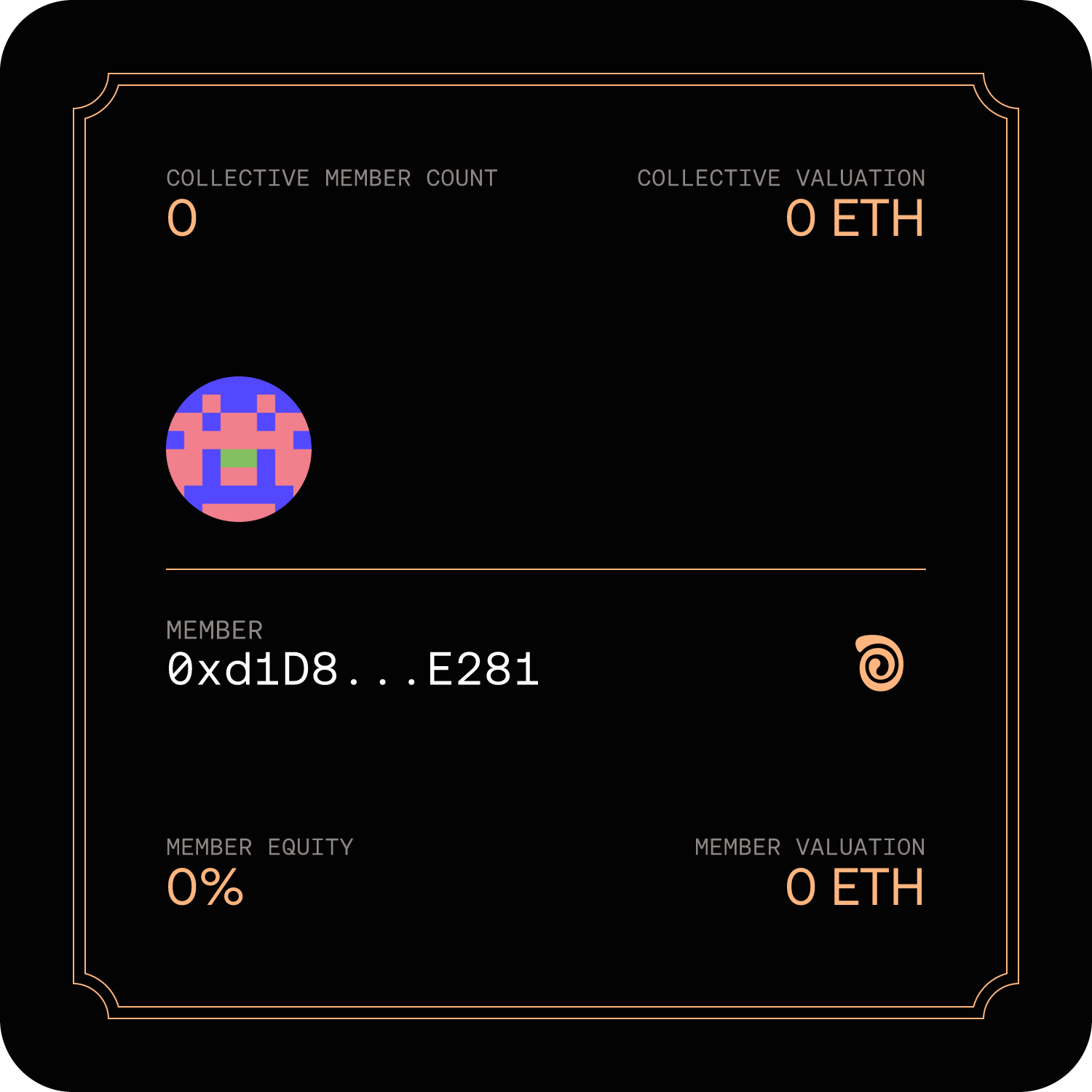 0xd1D8f0732d1EA3af666c98Fd3b8815C5Bc33E281 Collective Card